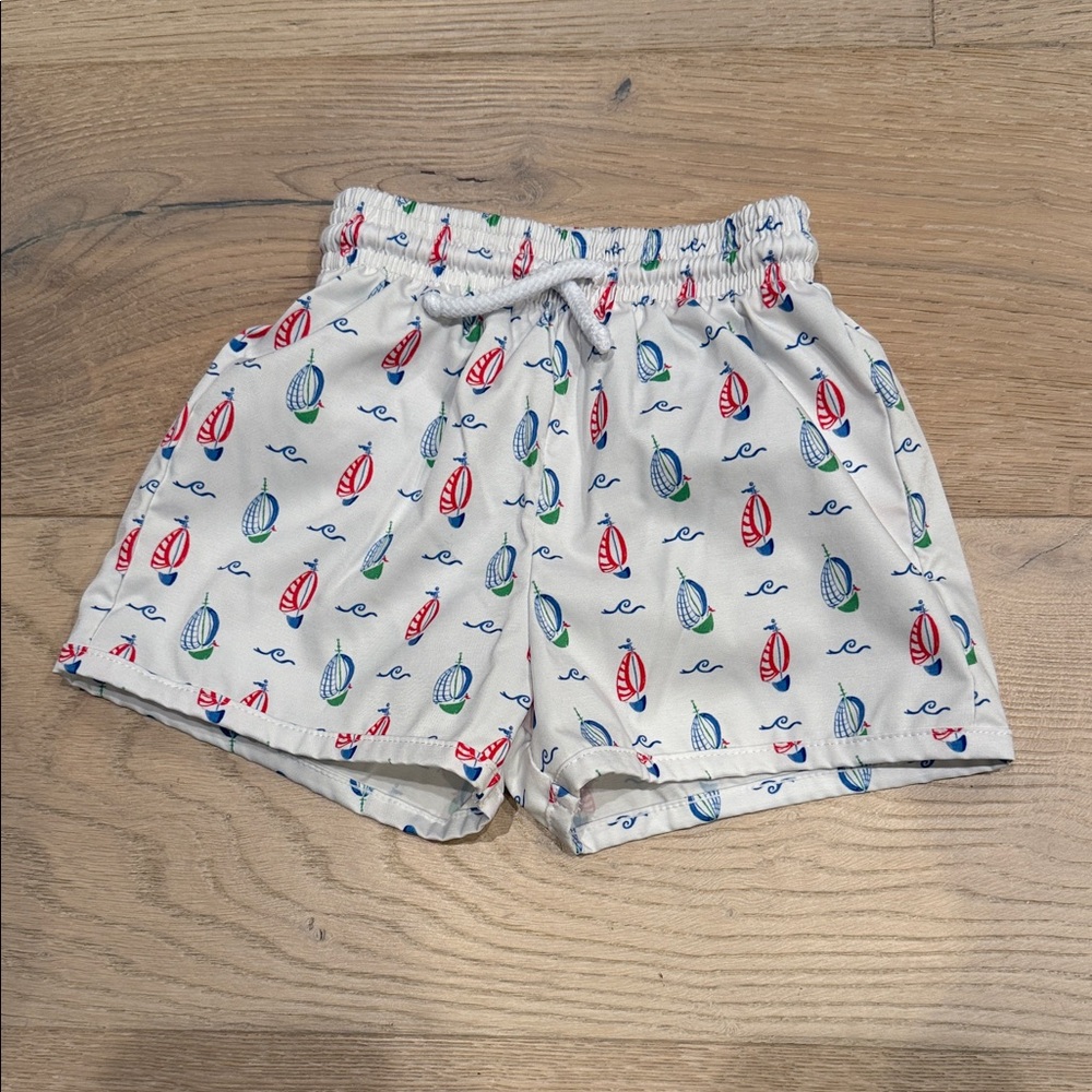 Proper Peony Boy Sailboat Swim Trunks